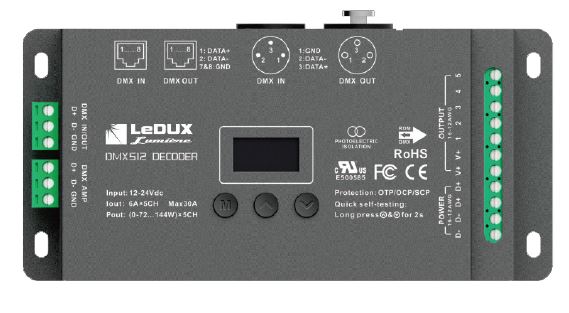 PRO DECODER DMX. The new 5-channel DMX decoder for LED strips that can do it all!