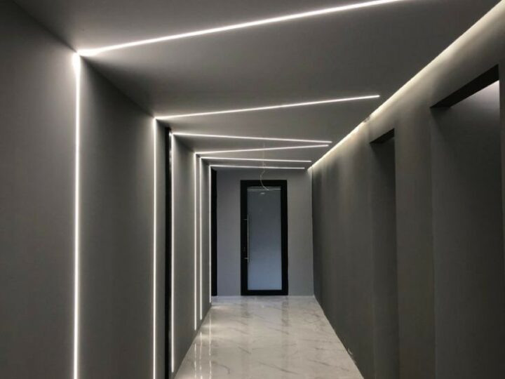 Drywall LED profile, easy trimeless integration of LED strip in a drywall construction